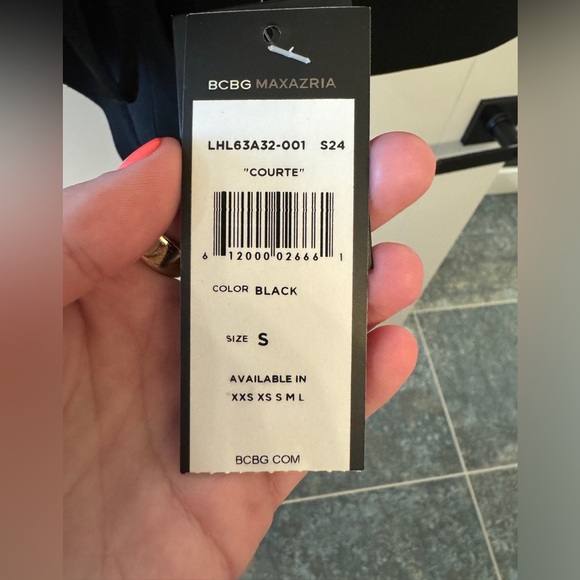 NWT BCBG Maxazria Courte Cutout Dress, Black, SMALL - Picture 2 of 11